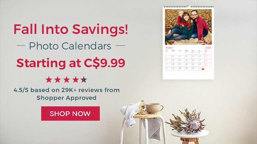 Make Every Month Yours – Photo Calendars from C$9.99!