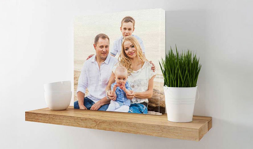 Family photo printed on gallery wrapped canvas by canvaschamp