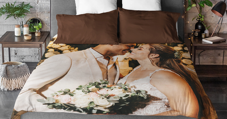 Photo blanket as wedding gift