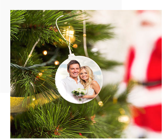 Beautiful Couple Photo Ornaments