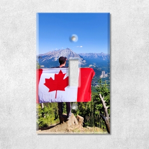 Custom Light Switch Panel Canada Flag