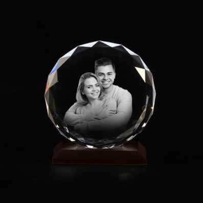 3D Photo Crystal for Couples