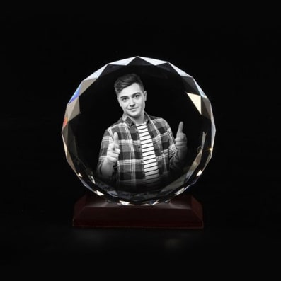 3D Photo Crystal for Him