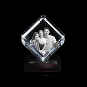 Diamond 3D Crystal Cubes