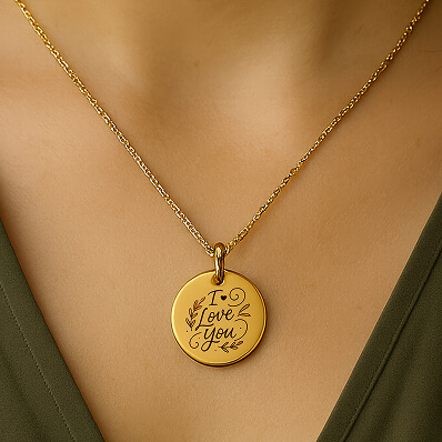 Gold Finish Personalized Pendants