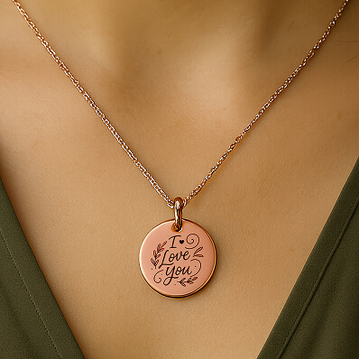 Rose Gold Finish Personalized Pendants