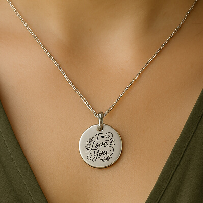 Silver Finish Personalized Pendants