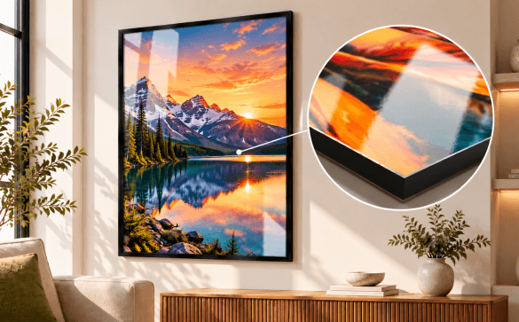 Pick Glossy Finish For: Glossy framed posters finish