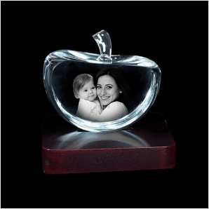 Apple 3D Crystal Cube Apple 3D Crystal Cube