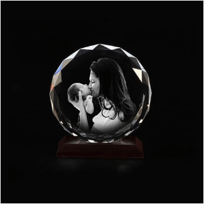 Round 3D Crystal Cube Round 3D Crystal Cube