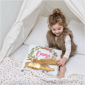 Custom Sequin Pillow