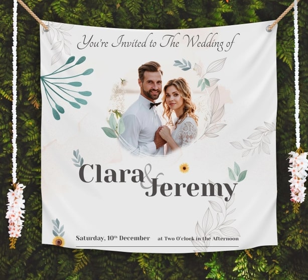 Wedding Canvas Banner Wedding Canvas Banner